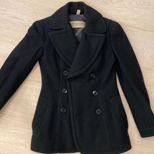 Burberry black peacoat size 2